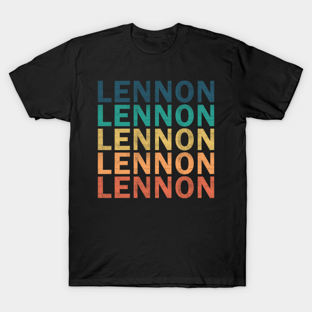 Lennon Name T Shirt - Lennon Vintage Retro Name Gift Item Tee by henrietacharthadfield